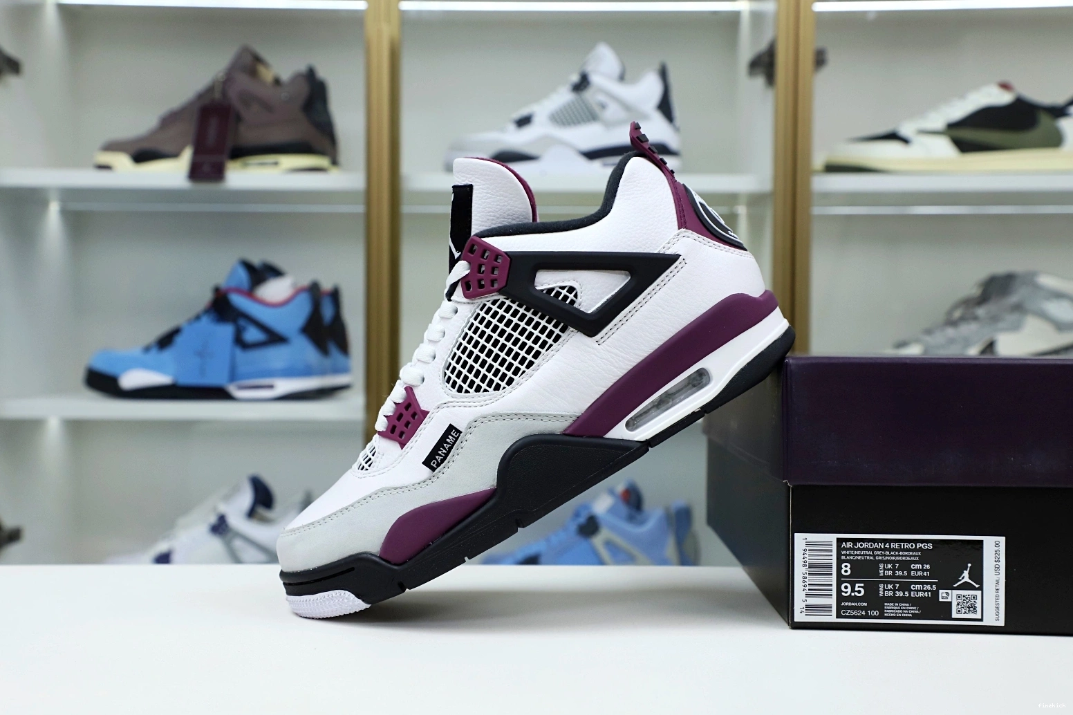 X AIR JORDAN AIR 'BORDEAUX' JORDAN PARIS 4 RETRO SAINT-GERMAIN 0124
